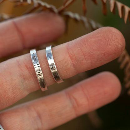 Anillo étnico de plata pieza única #13 • ajustable ~ talla 51 (listo para enviar)