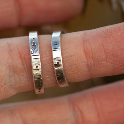 Anillo étnico de plata pieza única #13 • ajustable ~ talla 51 (listo para enviar)