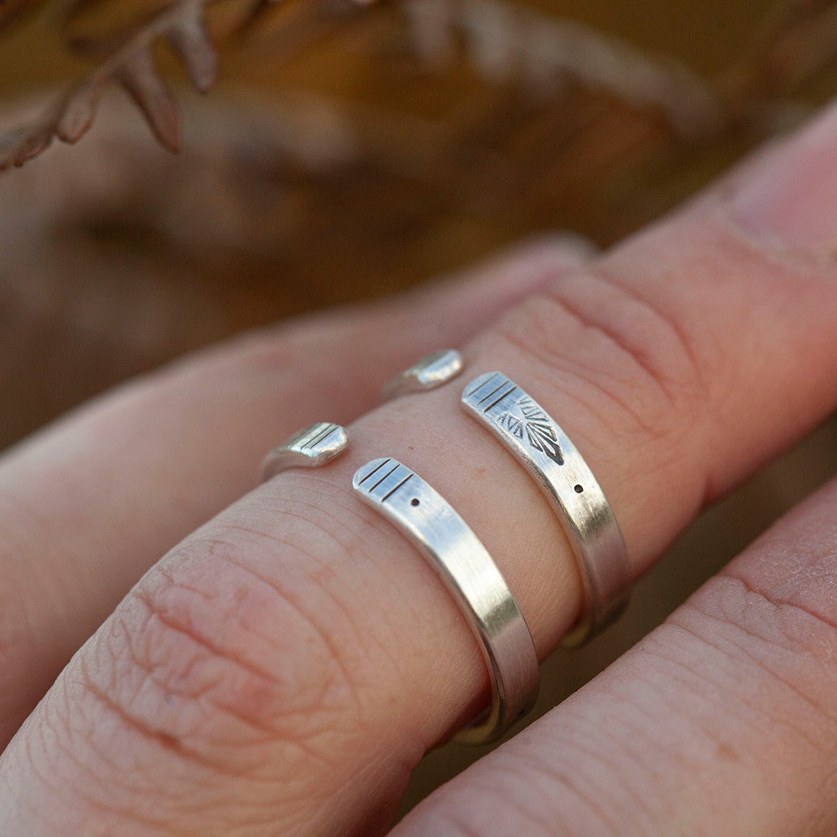 Anillo étnico de plata pieza única #13 • ajustable ~ talla 51 (listo para enviar)