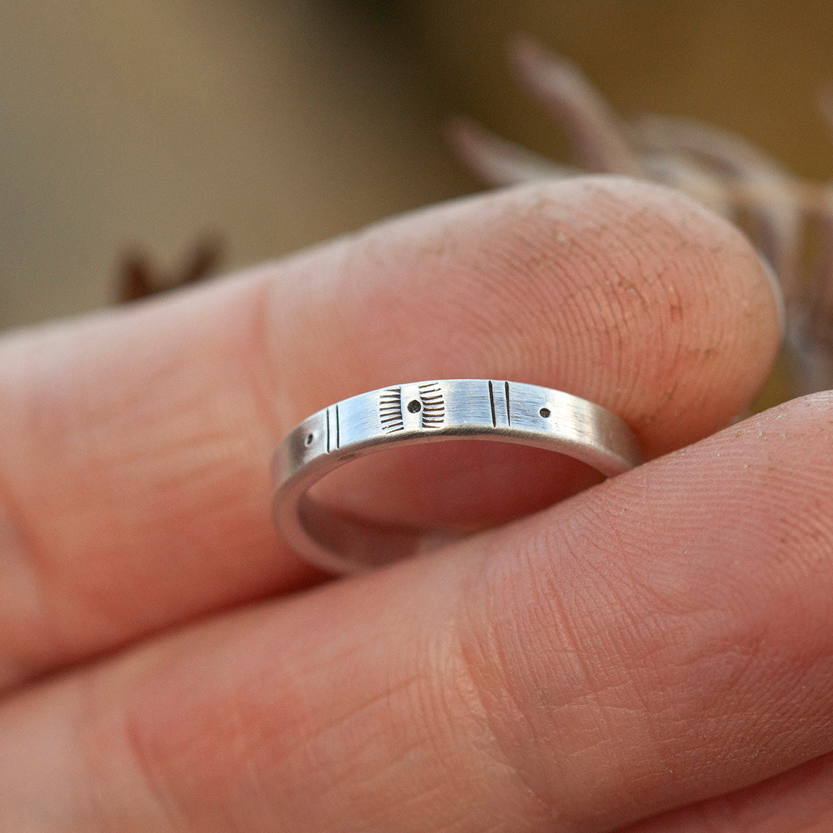 Anillo étnico de plata pieza única #13 • ajustable ~ talla 51 (listo para enviar)