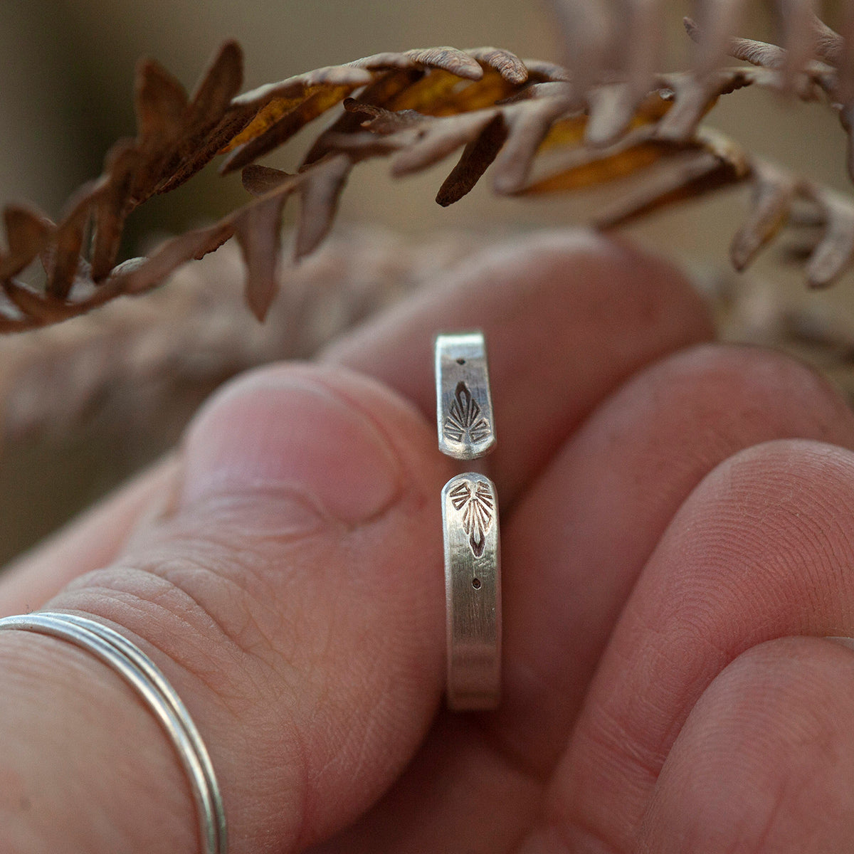 OOAK Ethnic ring in silver #15 • adjustable ~ size 58 (ready-to-ship)