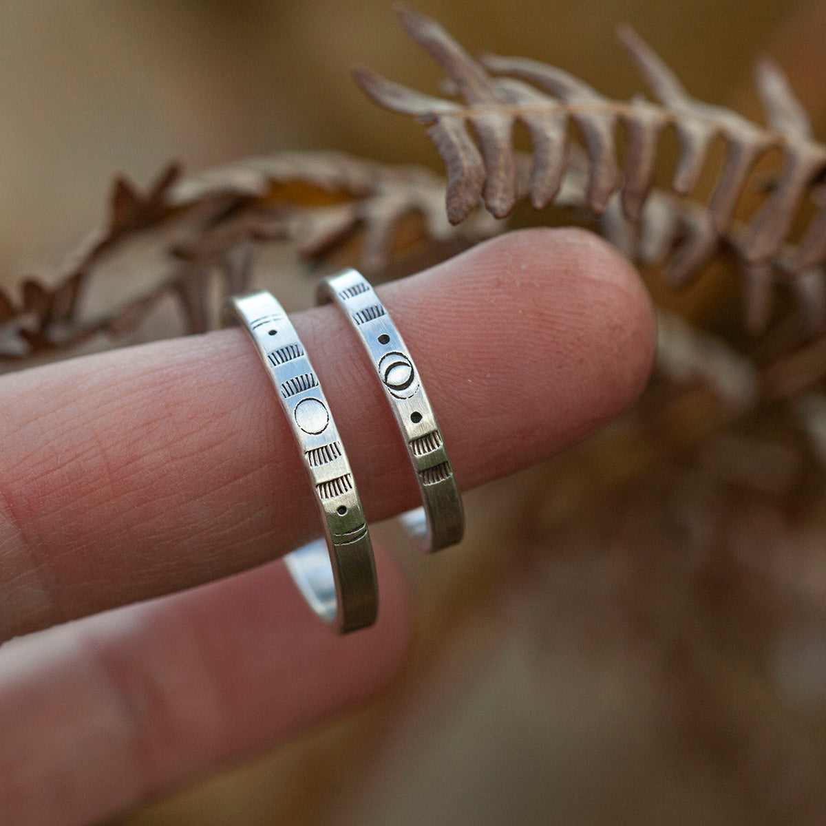 OOAK Ethnic ring in silver #18 • adjustable ~ size 73 (ready-to-ship)