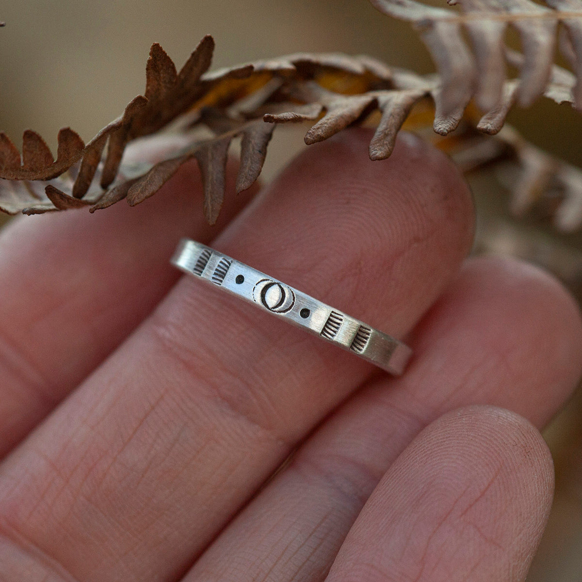 OOAK Ethnic ring in silver #17 • adjustable ~ size 57 (ready-to-ship)