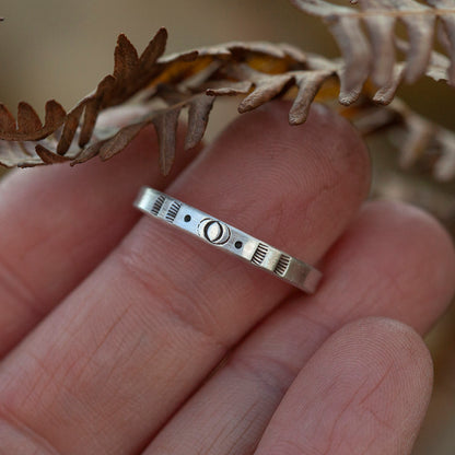 Anillo étnico de plata pieza única #17 • ajustable ~ talla 57 (listo para enviar)