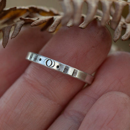 Anillo étnico de plata pieza única #17 • ajustable ~ talla 57 (listo para enviar)