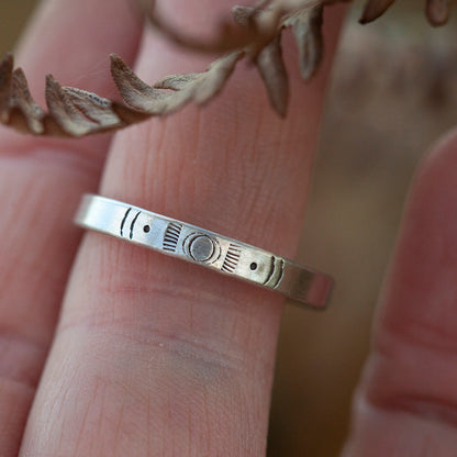 Anillo étnico de plata pieza única #19 • ajustable ~ talla 63,5 (listo para enviar)