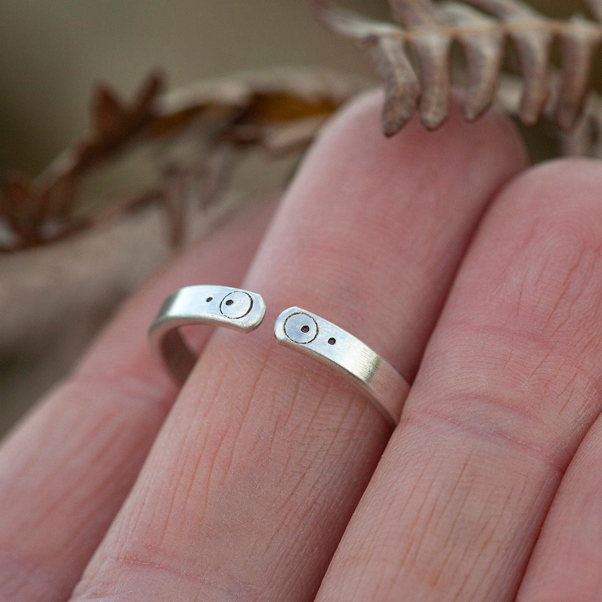 OOAK Ethnic ring in silver #21 • adjustable ~ size 60,5 (ready-to-ship)