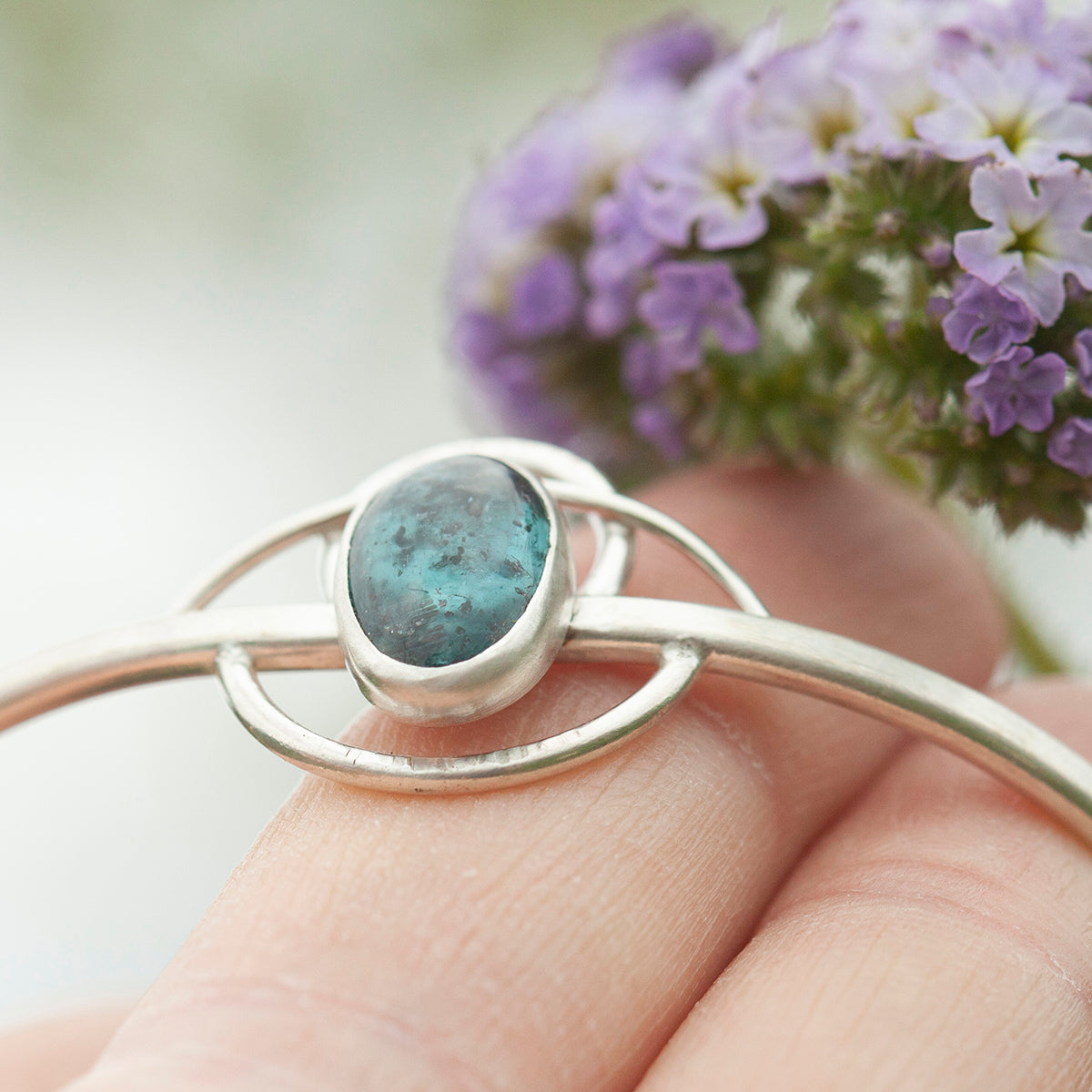 OOAK Elva bracelet #13 • Kyanite & arches (ready to ship)