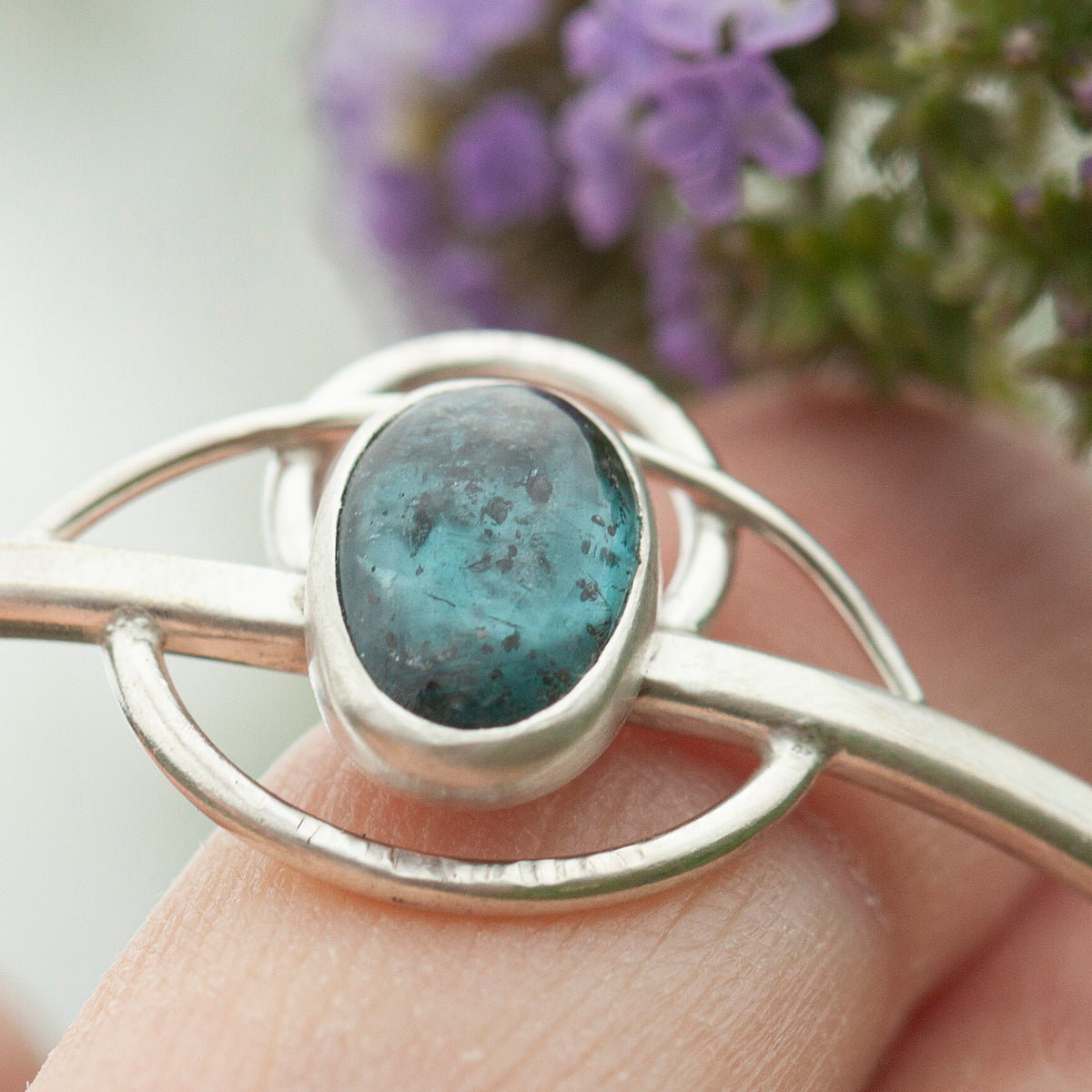 OOAK Elva bracelet #13 • Kyanite & arches (ready to ship)