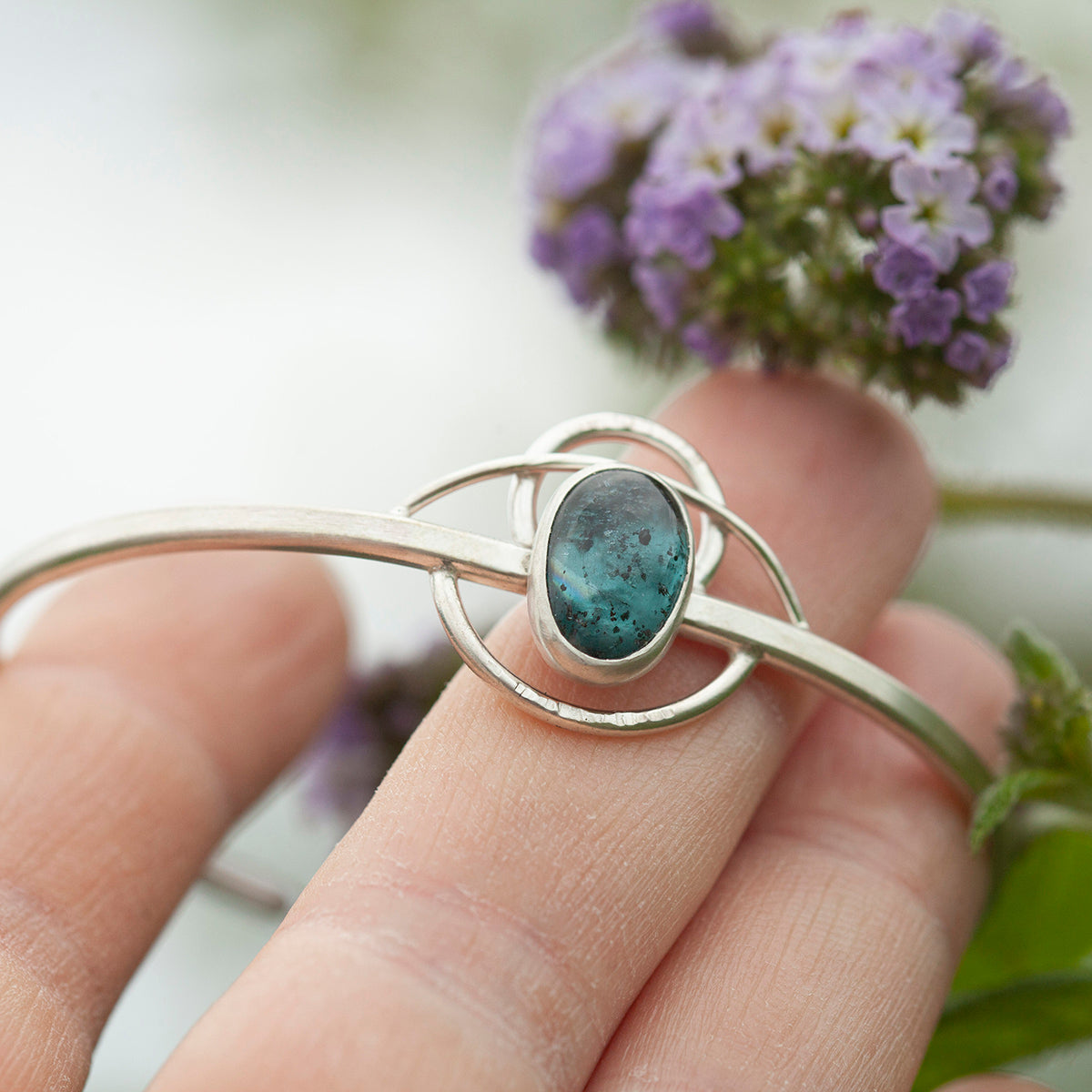 OOAK Elva bracelet #13 • Kyanite & arches (ready to ship)