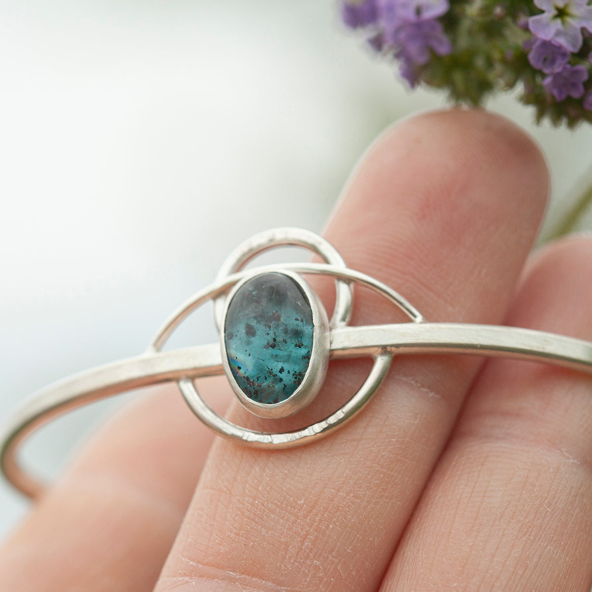 OOAK Elva bracelet #13 • Kyanite & arches (ready to ship)