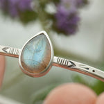 Load image into Gallery viewer, OOAK Elva bracelet #10 • Labradorite &amp; ethnic patterns (ready to ship)
