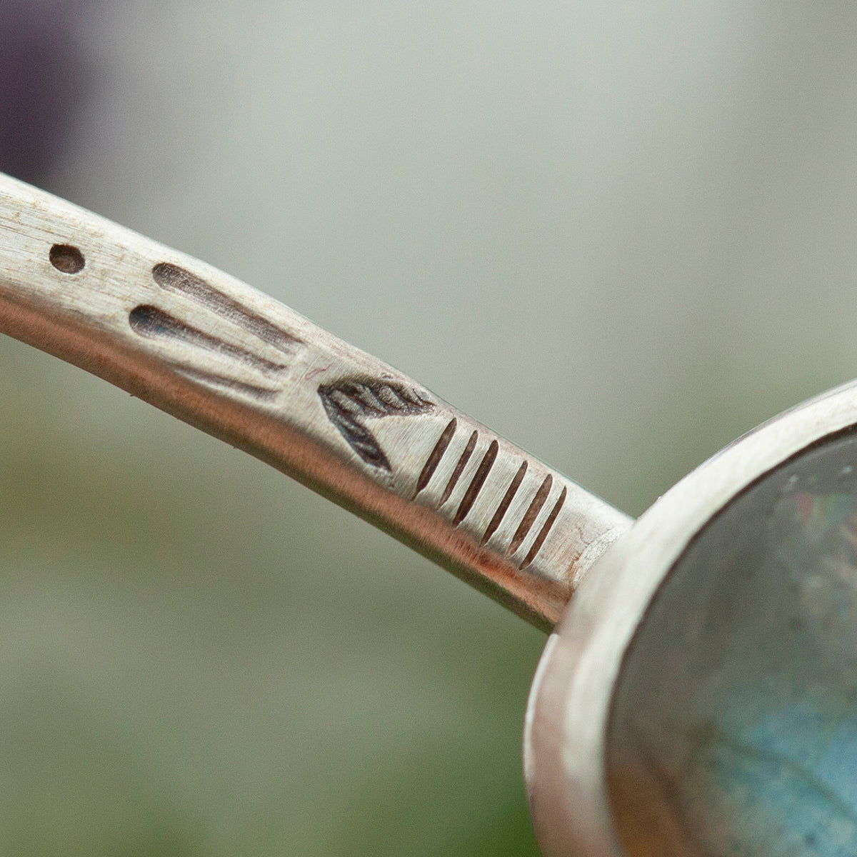 OOAK Elva bracelet #10 • Labradorite & ethnic patterns (ready to ship)