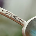 Load image into Gallery viewer, OOAK Elva bracelet #10 • Labradorite &amp; ethnic patterns (ready to ship)
