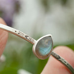 Load image into Gallery viewer, OOAK Elva bracelet #10 • Labradorite &amp; ethnic patterns (ready to ship)
