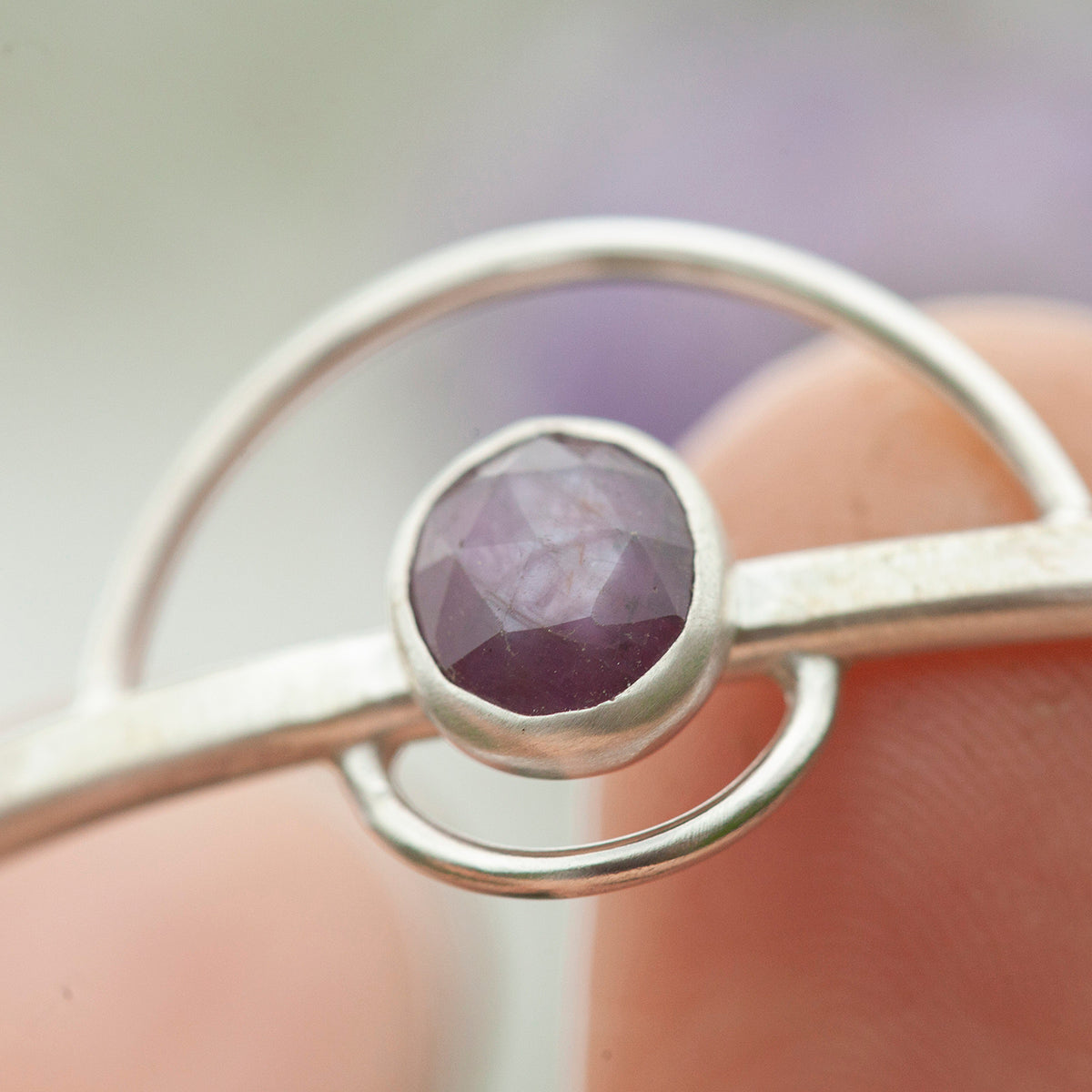 OOAK Elva bracelet #15 • Star Ruby & arches (ready to ship)