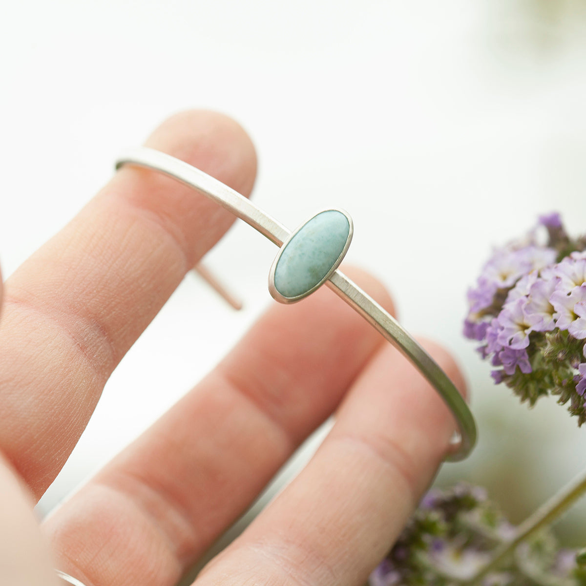 OOAK Elva bracelet #7 • Larimar (ready to ship)