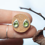 Load image into Gallery viewer, Stone stud earrings in silver #1 • Peridot (ready to ship)
