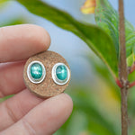 Load image into Gallery viewer, Stone stud earrings in silver #9 • Kyanite (ready to ship)
