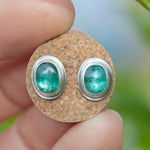 Load image into Gallery viewer, Stone stud earrings in silver #9 • Kyanite (ready to ship)
