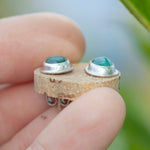 Load image into Gallery viewer, Stone stud earrings in silver #9 • Kyanite (ready to ship)
