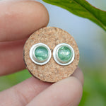 Load image into Gallery viewer, Stone stud earrings in silver #7 • Kyanite (ready to ship)
