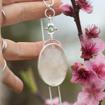 Cargar imagen en el visor de la galería, OOAK Aurae pendant #16 • White agate, Opals &amp; Kyanite ~ REVERSIBLE ! (ready to ship)
