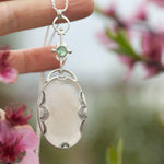 Cargar imagen en el visor de la galería, OOAK Aurae pendant #16 • White agate, Opals &amp; Kyanite ~ REVERSIBLE ! (ready to ship)
