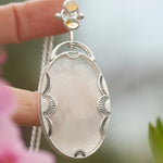 Cargar imagen en el visor de la galería, OOAK Aurae pendant #16 • White agate, Opals &amp; Kyanite ~ REVERSIBLE ! (ready to ship)
