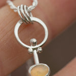 Cargar imagen en el visor de la galería, OOAK Aurae pendant #16 • White agate, Opals &amp; Kyanite ~ REVERSIBLE ! (ready to ship)
