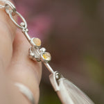 Cargar imagen en el visor de la galería, OOAK Aurae pendant #16 • White agate, Opals &amp; Kyanite ~ REVERSIBLE ! (ready to ship)
