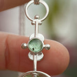 Cargar imagen en el visor de la galería, OOAK Aurae pendant #16 • White agate, Opals &amp; Kyanite ~ REVERSIBLE ! (ready to ship)
