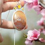 Cargar imagen en el visor de la galería, OOAK Aurae pendant #17 • Agate &amp; Opal (ready to ship)
