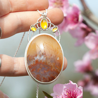 Unikat Aurae Anhänger #17 • Achat & Opal (versandbereit)