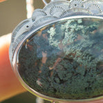 Cargar imagen en el visor de la galería, OOAK Aurae pendant #15 • Moss agate, Tourmaline &amp; White Labradorite (ready to ship)
