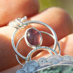 Cargar imagen en el visor de la galería, OOAK Aurae pendant #15 • Moss agate, Tourmaline &amp; White Labradorite (ready to ship)
