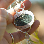 Cargar imagen en el visor de la galería, OOAK Aurae pendant #15 • Moss agate, Tourmaline &amp; White Labradorite (ready to ship)
