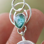 Cargar imagen en el visor de la galería, OOAK Aurae pendant #18 • White Labradorite &amp; Kyanites (ready to ship)
