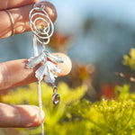 Charger l'image dans la galerie, OOAK Leaf pendant in silver #9 • Citrines (ready to ship)
