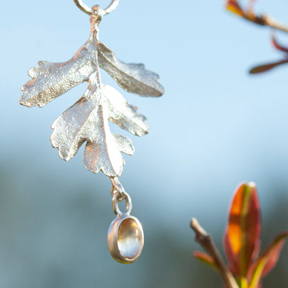 OOAK Leaf pendant in silver #9 • Citrines (ready to ship)