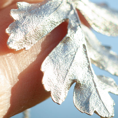 OOAK Leaf pendant in silver #9 • Citrines (ready to ship)