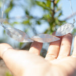Cargar imagen en el visor de la galería, OOAK Oona silver necklace #6 • three casted leaves (ready to ship)

