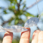 Cargar imagen en el visor de la galería, OOAK Oona silver necklace #6 • three casted leaves (ready to ship)
