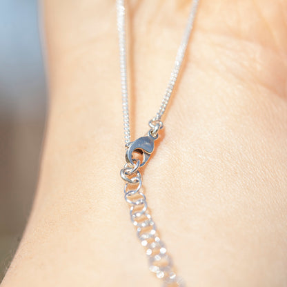 Pièce unique Collier Oona en argent #3 • Tourmaline pastèque & feuille coulée (prêt à expédier)