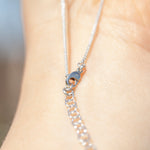 Cargar imagen en el visor de la galería, OOAK Oona silver necklace #4 • Dendritic agate &amp; casted leaf (ready to ship)
