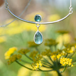 Cargar imagen en el visor de la galería, OOAK Oona silver necklace #1 • Kyanites (ready to ship)
