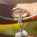 Cargar imagen en el visor de la galería, OOAK Oona silver necklace #3 • Watermelon Tourmaline &amp; casted leaf (ready to ship)
