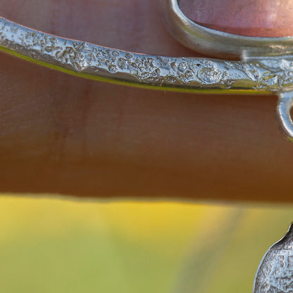 Pièce unique Collier Oona en argent #3 • Tourmaline pastèque & feuille coulée (prêt à expédier)