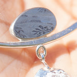 Cargar imagen en el visor de la galería, OOAK Oona silver necklace #3 • Watermelon Tourmaline &amp; casted leaf (ready to ship)
