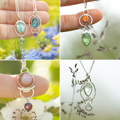 Choose Your Stone : Surprise Osmose Pendant   (made to order)